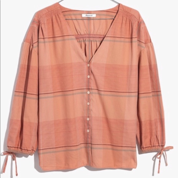 Madewell Tops - Madewell Plaid Peasant top